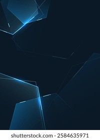 Futuristic digital blue line technology background, glowing light innovation and connection network background for tech event poster or presentation product business