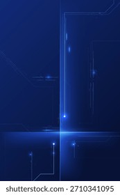 Futuristisches digitales Blue Line Technologie Poster mit leuchtenden Linien Innovation und Verbindungsnetzwerk Hintergrund für Tech Event Poster oder Präsentation Produktgeschäft