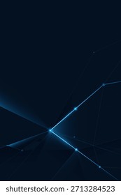 Tecnología futurista de línea azul digital con líneas brillantes de innovación y conexión de fondo de red para el cartel de evento tecnológico o presentación de negocios de productos