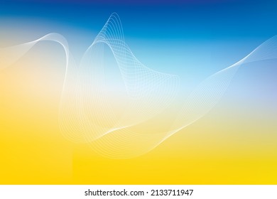 Futuristic digital Blue  yellow gradient vector background  Colors Ukrainian flag banner in abstract style  Modern background and gradient lines   protest against war  support for Ukraine