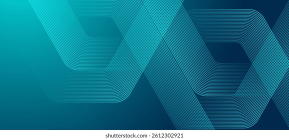Futuristic digital concept with technology hexagons. Hexagonal digital abstract background. Hexagonal stripe line art design for poster, brochure, cover, banner, website, header.
