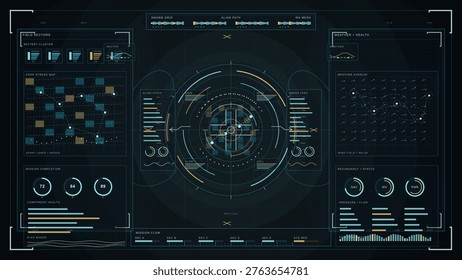 Interfaz tablero digital futurista