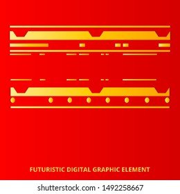 futuristic digital element of modern technology, luxury gold template, future background, can be used for emblem, logo, banner, background. vector.