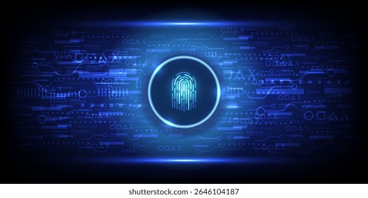 Interface de scanner digital de impressão digital futurista