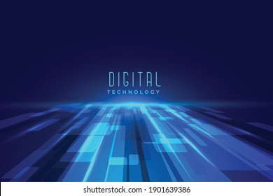 futuristic digital floor technology perspective background