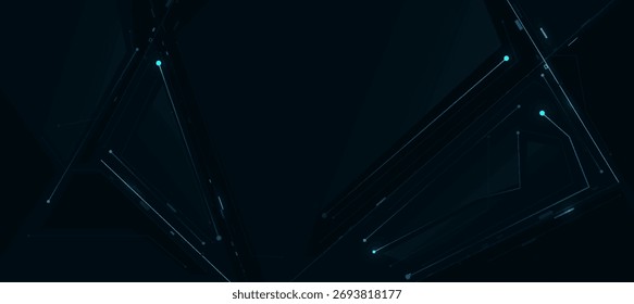 Fundo de tecnologia de linhas azuis brilhantes digitais futuristas com fundo de rede de inovação e conexão para poster de evento tecnológico ou negócio de produto de apresentação