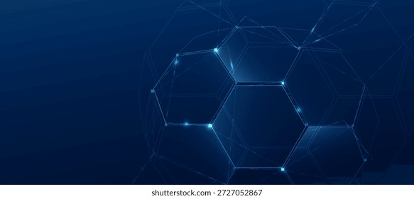 Futuristic digital glowing blue lines technology background with Innovation and connection network background for tech event poster or presentation product business