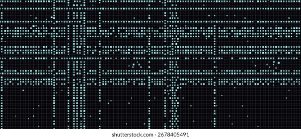Futuristic digital grid pattern for innovative technology backgrounds.