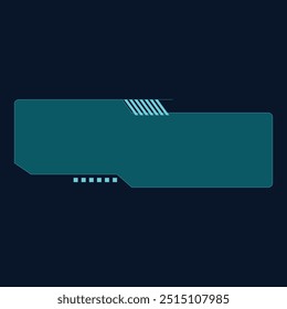 Futuristic digital interface. Abstract tech UI element, modern sci-fi tech geometric dashboard shape and frame, futuristic HUD techno panel layout, virtual information display GUI template background