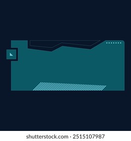 Futuristic digital interface. Abstract tech UI element, modern sci-fi tech geometric dashboard shape and frame, futuristic HUD techno panel layout, virtual information display GUI template background