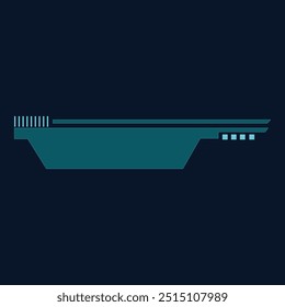 Interface digital futurista. Elemento de interface de usuário técnica abstrata, forma e quadro geométrico moderno do painel da tecnologia da ficção científica, layout futurista do painel técnico do HUD, fundo do modelo da GUI de exibição de informações virtuais