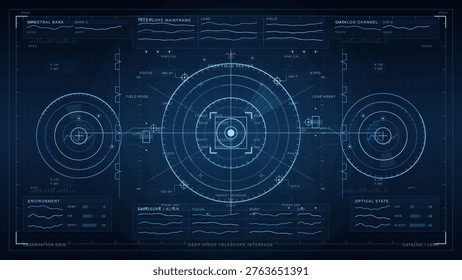 Interfaz digital futurista con