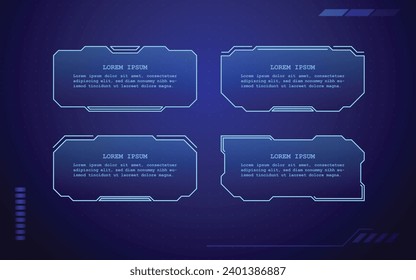 Futuristic digital interface graphic elements