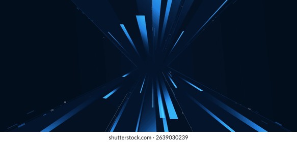 Futuristic digital neon motion lines technology background. glowing blue lines. innovation background for tech event poster or presentation business