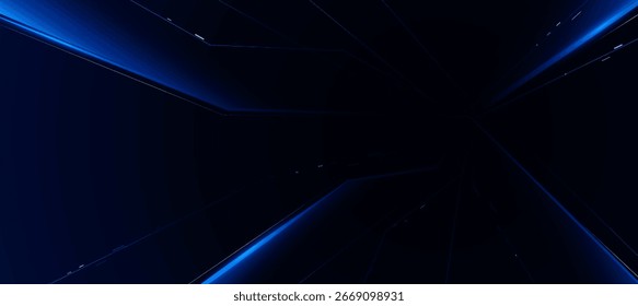 Fondo de tecnología de líneas de movimiento de neón digital futurista. líneas azules brillantes. fondo de innovación para el cartel de evento tecnológico o el negocio de presentación