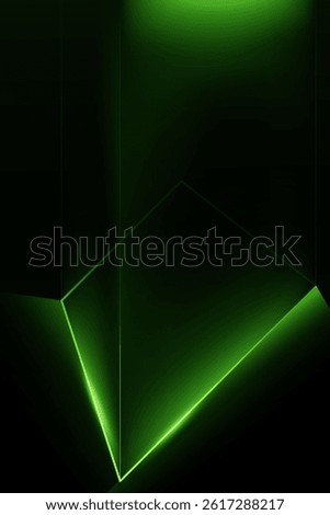 Futuristic digital neon motion lines technology background, glowing green lines on black. innovation background. presentation business product
