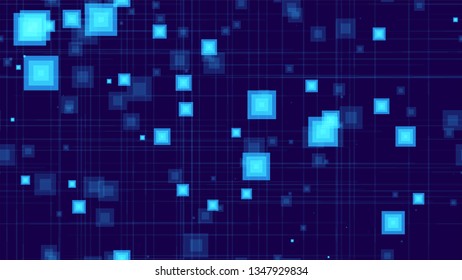 Futuristic Digital Neon Seamless Background. Abstract Modern Texture. Minimal Neon Poster Pattern. Digital Cover Background.