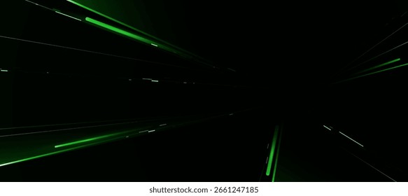 Fondo de tecnología de líneas de velocidad de neón digital futurista. líneas verdes brillantes. fondo de innovación para el cartel de evento tecnológico o el negocio de presentación