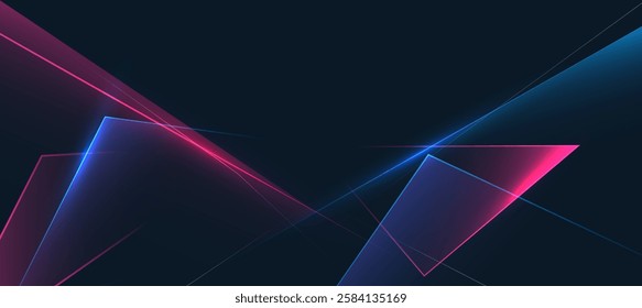 Futuristic digital neon technology background, technology innovation background for tech event poster or presentation product business