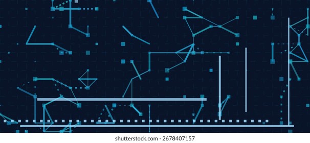 Rede digital futurista grade com linhas abstratas e conexões azuis.