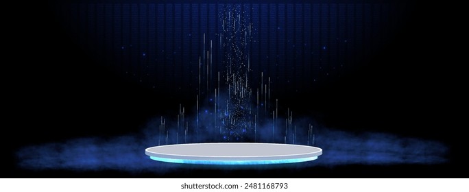 Futuristic Digital Portal with Radiant Light Beams on Dark Background, Symbolizing Advanced Technology and Cyber Concepts