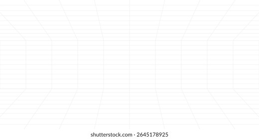 Fondo blanco futurista de la habitación digital con superficie de color de línea de espacio de cuadrícula negra. Tecnología cibernética de red. Anuncio, cubierta, terreno, ciencia ficción, wireframe y relacionados con el fondo.