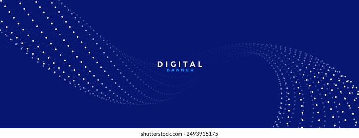 futuristic digital techno particle background for data or web visualization vector