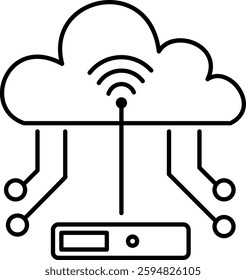 A futuristic digital technology icon design, Ideal for tech innovations and AI project