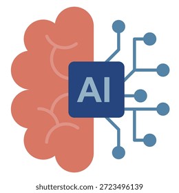 Ilustración futurista de la Tecnología digital del chip semiconductor de alta tecnología con inteligencia artificial