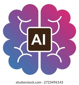 Futuristic Digital Technology Illustration of High Tech Semiconductor Chip with Artificial Intelligence