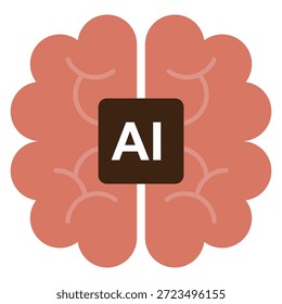 Futuristic Digital Technology Illustration of High Tech Semiconductor Chip with Artificial Intelligence