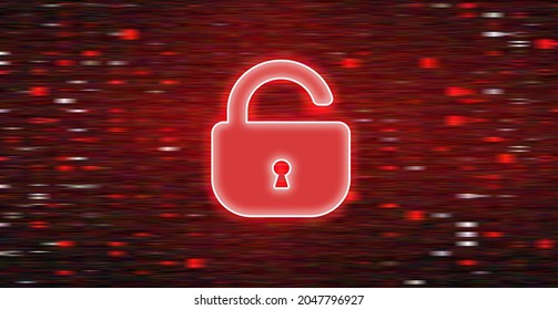 Futuristic Digital Technology Vector Background. Cyber Attack, Ransomware, Malware