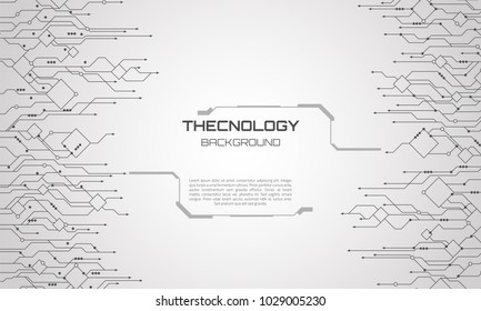 Futuristic digital techology background. Abstract vector illustration with lines, arrows and circles.