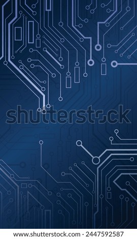 Futuristic digital transformation abstract technology blue background, vector illustration