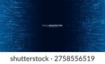 Futuristic digital tunnel with data lines. AI network infrastructure, cyber technology flow, glowing connections, abstract blue vertical composition, big data concept