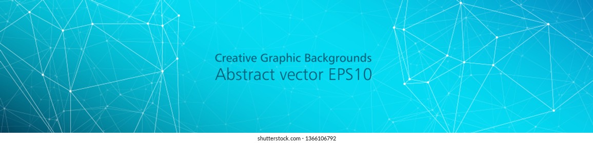 Futuristic digital wires connect, vector polygonal concept with copy space