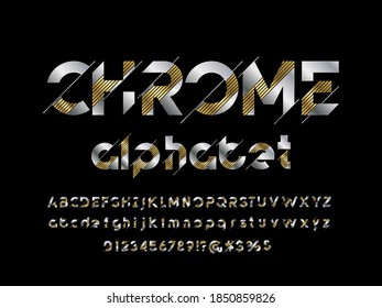 Futuristische Darstellung eines Alphabets mit abstraktem Hintergrund