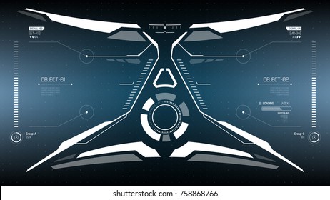 Futuristic Display Concept. Sci-Fi Hud Design