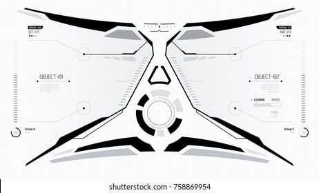 Futuristic Display Concept. Sci-Fi Hud Design