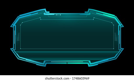 Futuristic display with copy space. Sci-fi concept design.Technology vector illustration
