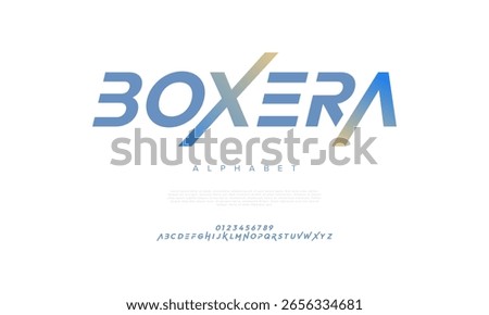 Futuristic display font with gradient style, perfect for sports, tech, and gaming designs