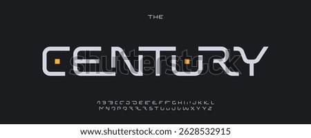 Futuristic display font, modern geometric letters with alternates, new century alphabet for tech, UI, AI branding, digital interface, sci-fi project, esport, innovative product logo. Vector typeset