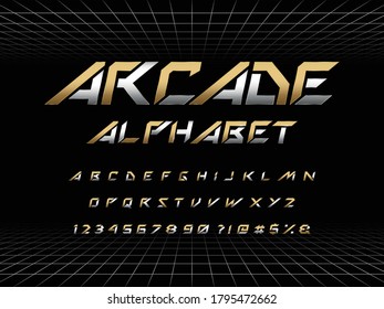 Futuristic display vector typeset design