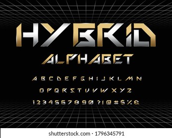 Futuristic display vector typeset design