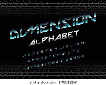 Futuristic display vector typeset design