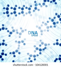 Futuristic dna, abstract molecule, cell illustration eps10