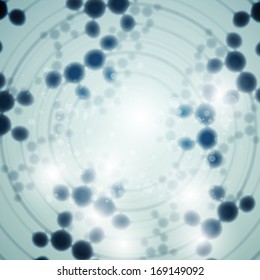 Futuristic dna, abstract molecule, cell illustration eps10