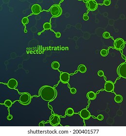 Futuristic dna, abstract molecule, cell vector illustration eps10