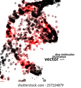 Futuristic dna, abstract molecule, cell illustration eps10
