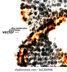 Futuristic dna, abstract molecule, cell illustration eps10